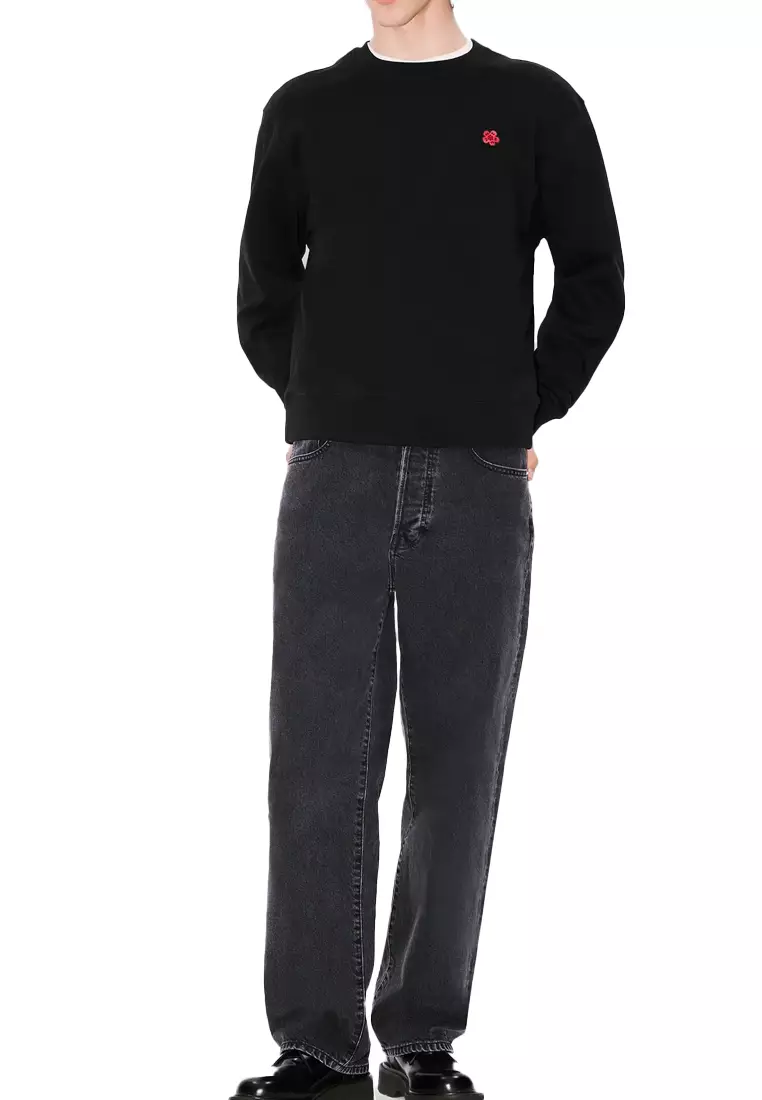 ★KENZO★ Bokeh Flower Classic Sweatshirt Black FE65SW2234MF Boke Flower' embroidered sweatshirt in cotton | Men's | KENZO