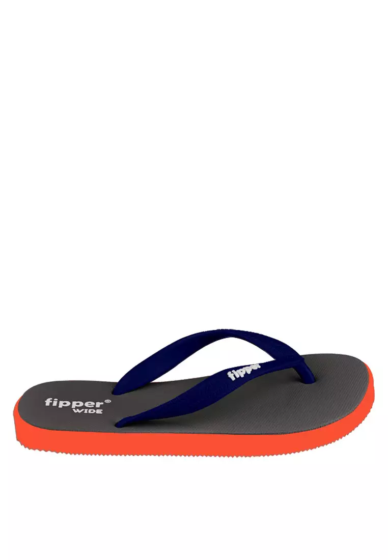 Jual Fipper Slipper Fipper Wide Grey Orange Navy Original 2024