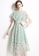 Sunnydaysweety green Lace Star Hollow Flying Sleeve One-Piece Dress A22050712 0CE88AA27180A9GS_3