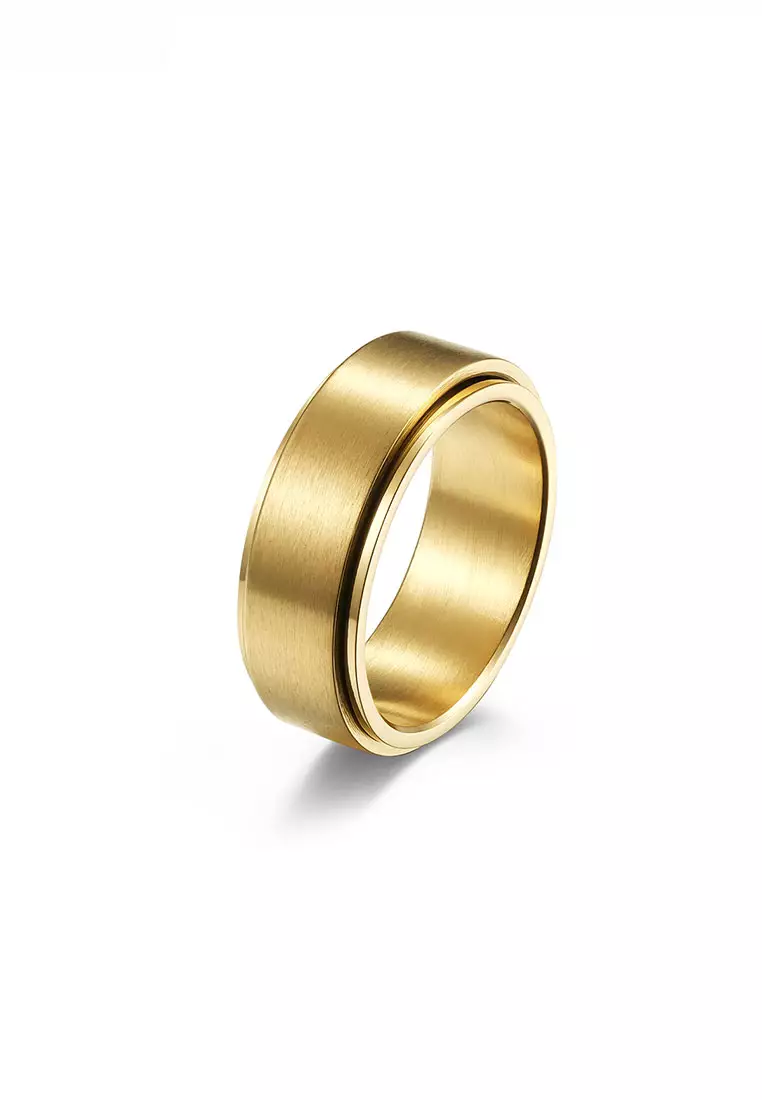 Gold on sale steel ring