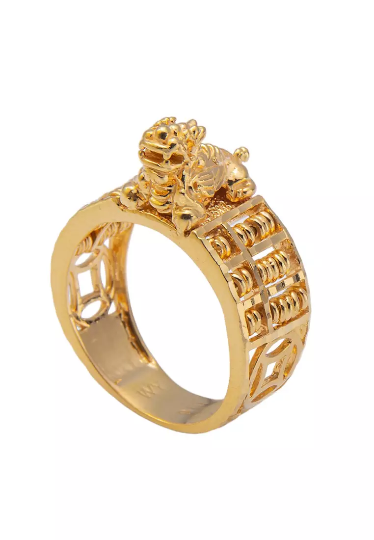 Golden abacus clearance ring