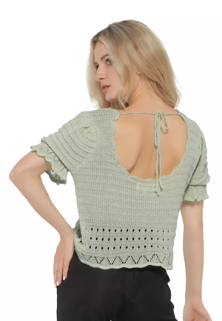 Green Classic Short-Sleeved Top