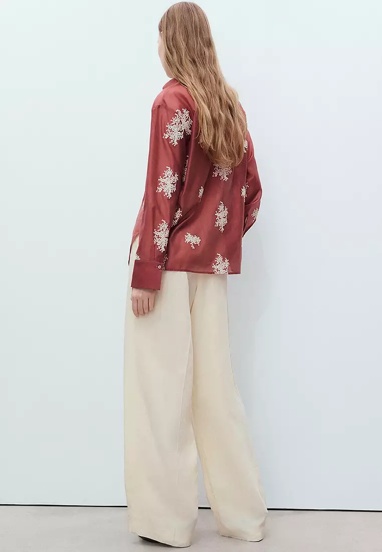 Embroidered Semi-Transparent Shirt