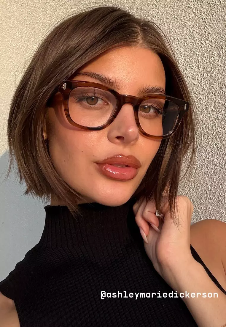 QUAY Your Honor Optical Eyeglasses - Coffee Swirl