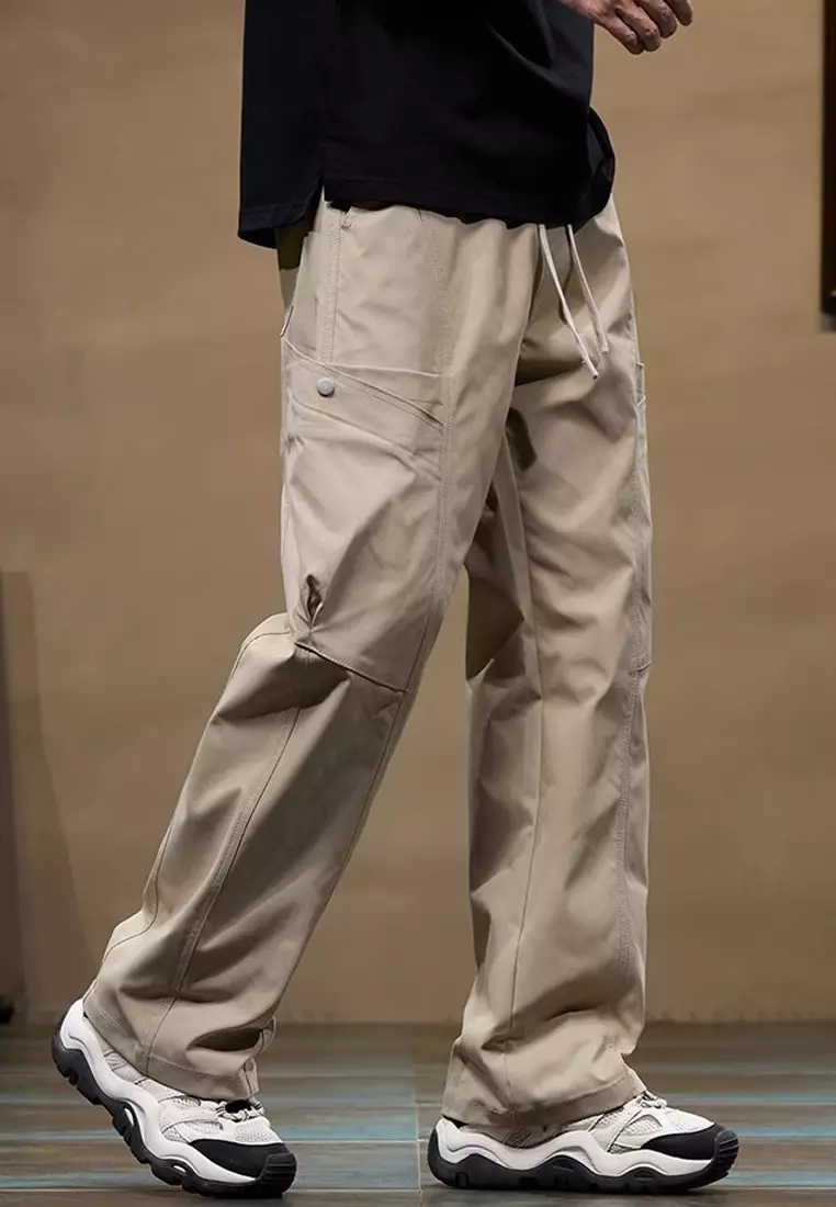 Drawstring Casual Cargo Trousers