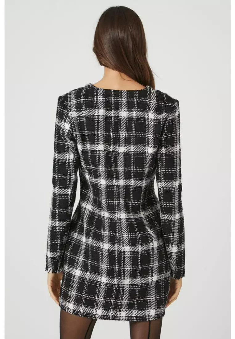 Forever 21 plaid mini dress top