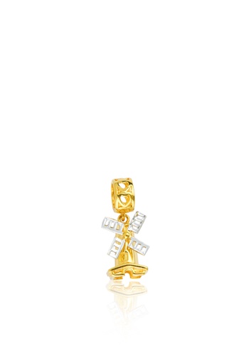 TOMEI gold TOMEI Windmill Chomel Charm, Yellow Gold 916 with Complimentary Bracelet (TM-YG0685P-2C) (2.01G) 96485AC980E435GS_1