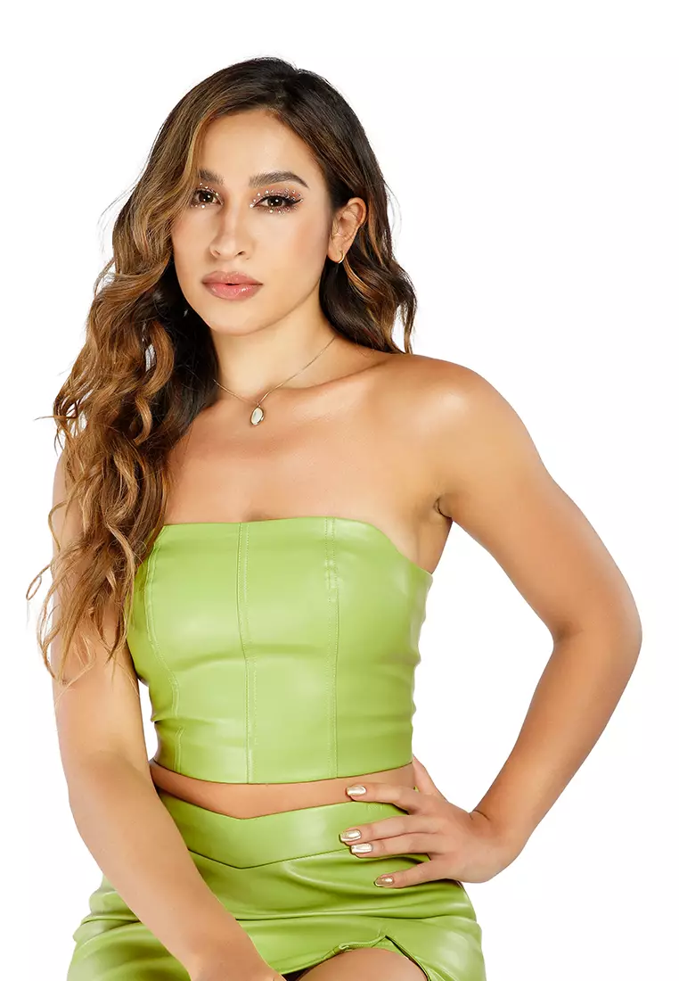 Lime Solid Tube Top