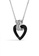 Her Jewellery black and silver Heart Ceramic Pendant (Black) - Made with premium grade crystals from Austria HE210AC67TIASG_2