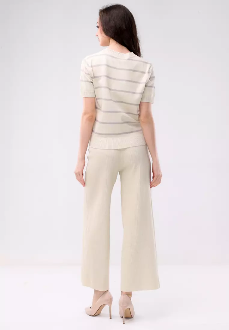 Ladies Knitted 2 In 1 Blouse & Pants