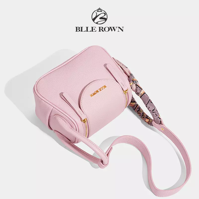 BLLE ROWN Tas Wanita Bentuk Bantal Tas Bahu Tas Selempang Wanita Model Terbaru BR6001-Pink