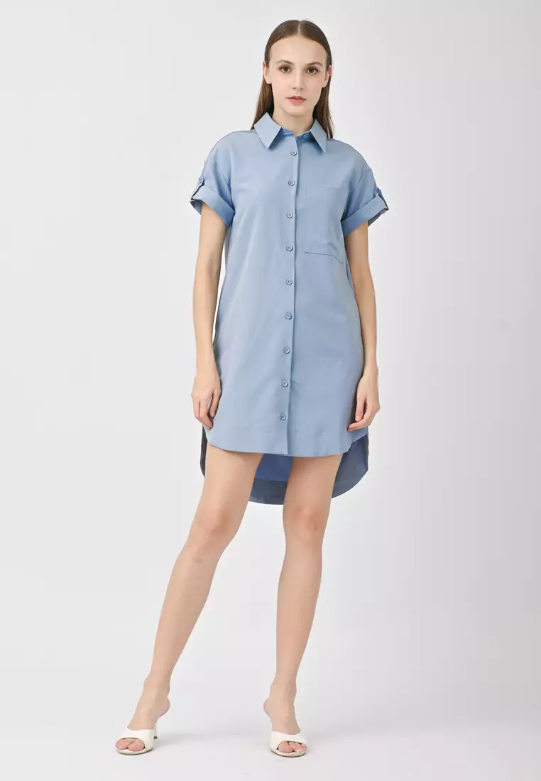 Collar Short Sleeve Dress