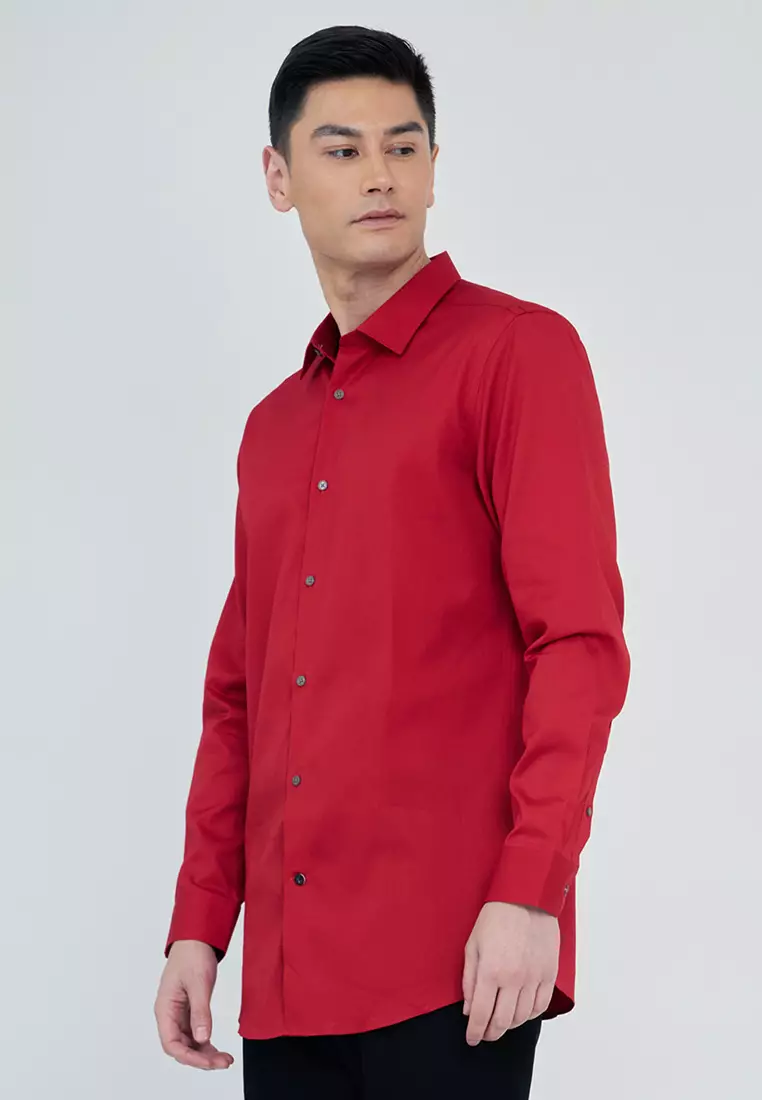Slim Fit Textured Dress Shirt