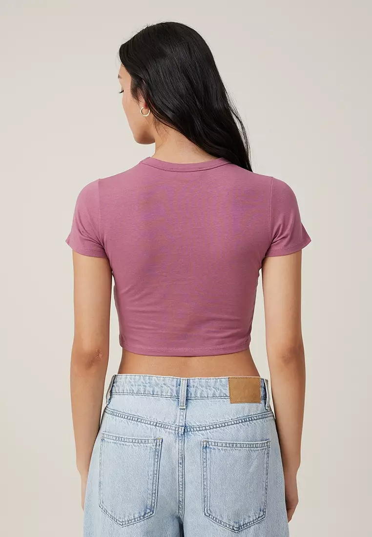 Buy Cotton On Micro Crop Tee in Soft Berry 2024 Online