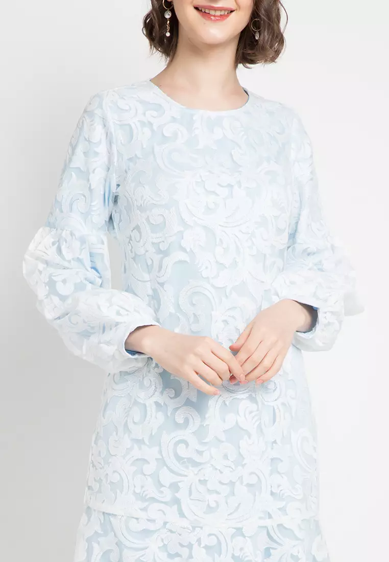 Layered Floral Brocade Dresses