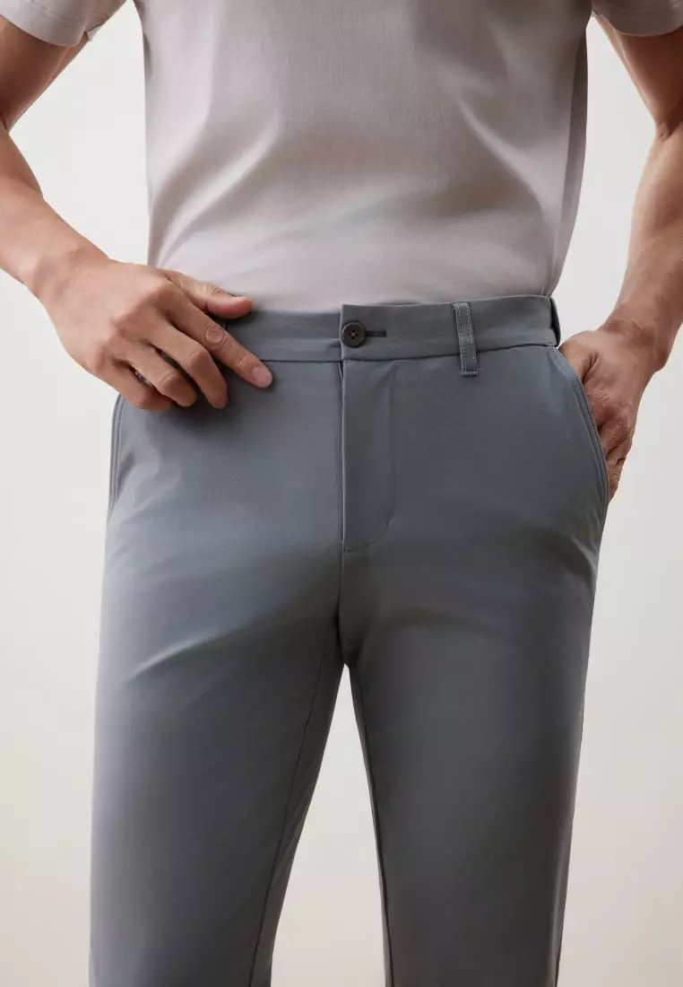 G2000 Effortless Motion Multi-Way Stretch Poly Knit Ottoman Slim Tapered Fit Casual Pants