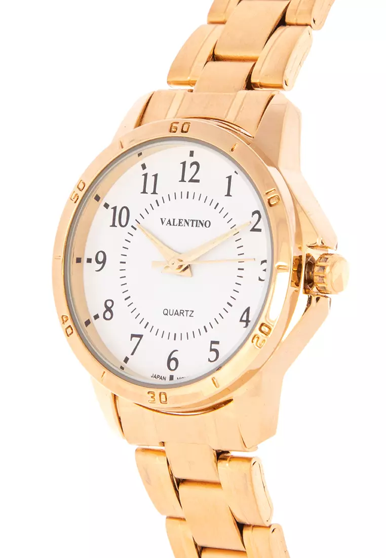 Analog Watch 20122201-Gold - White Dial