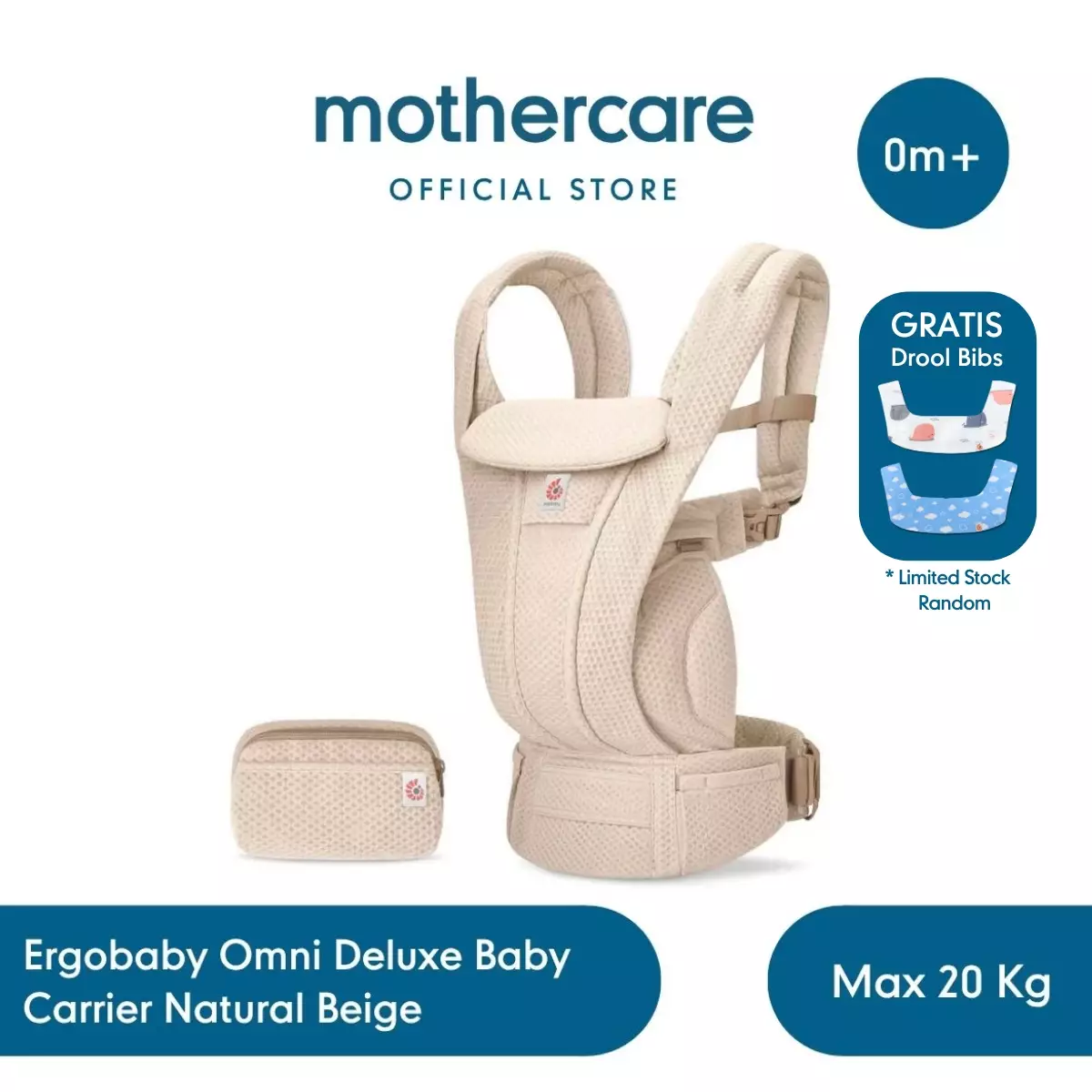 Ergobaby Omni Deluxe Baby Carrier Natural Beige - Gendongan Bayi