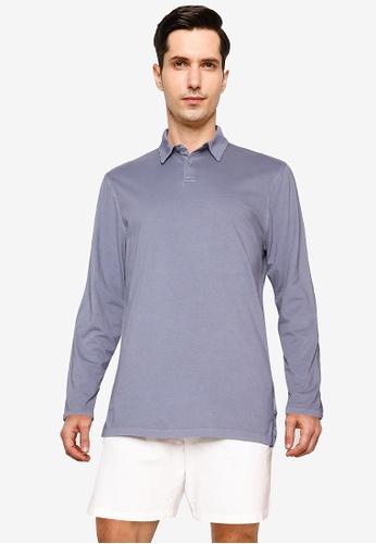 GAP grey Slim Fit Long Sleeve Oxford Shirt 3696BAAC8C4377GS_1