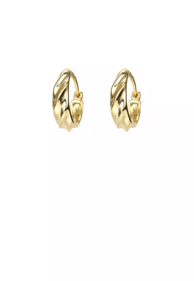 Buy Glamorousky 925 Sterling Silver Plated Gold Simple Personality