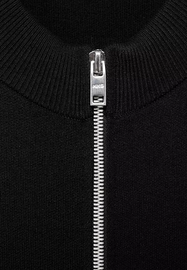 Zipped Knit Cardigan