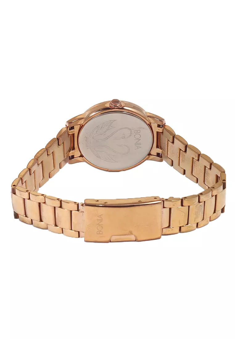 Bonia - Jam Tangan Analog Wanita - Rosegold - Stainless Steel - B10107-2537S