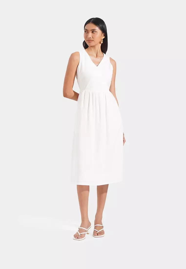 Sleeveless Wrap Midi Dress