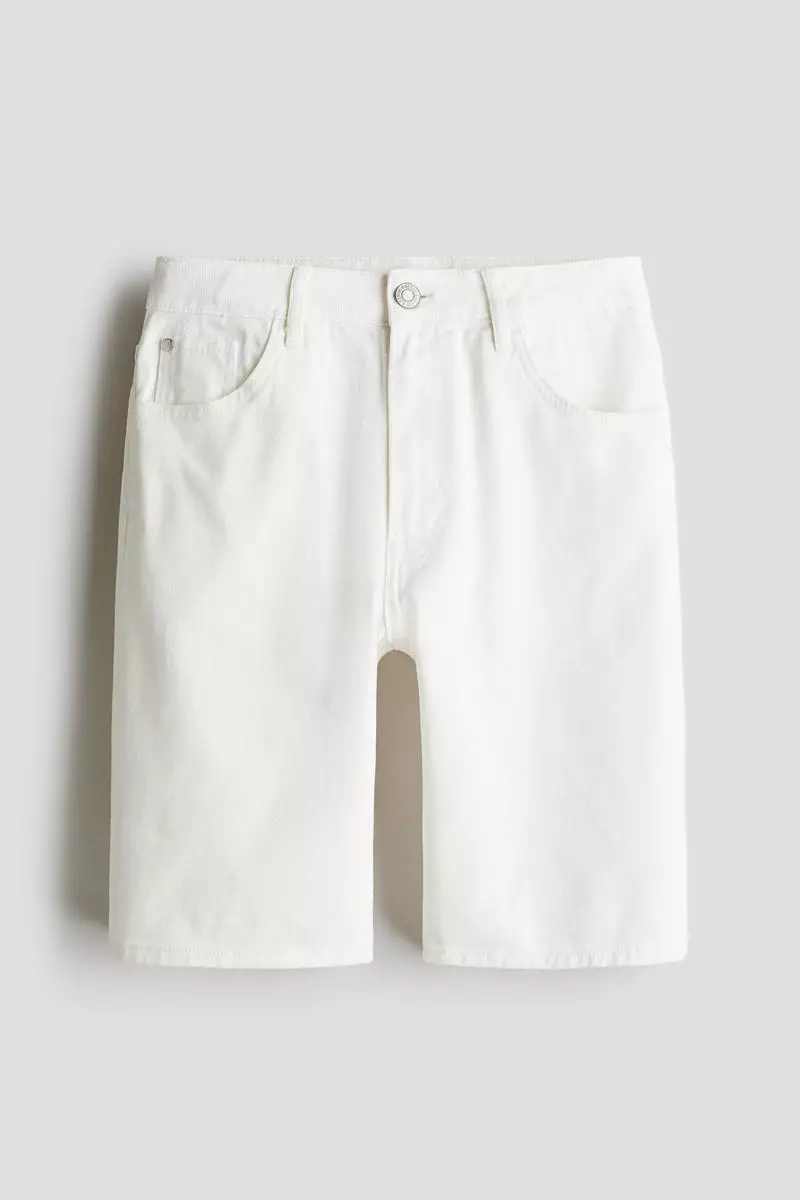 Loose-fit denim shorts