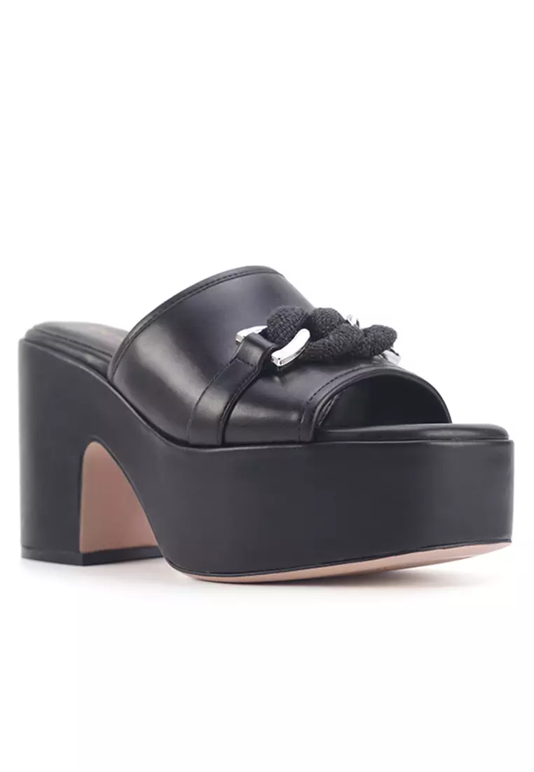 Discount on Nine West  shoes - SKU: Carr Open Toe Platform Sandals Black
