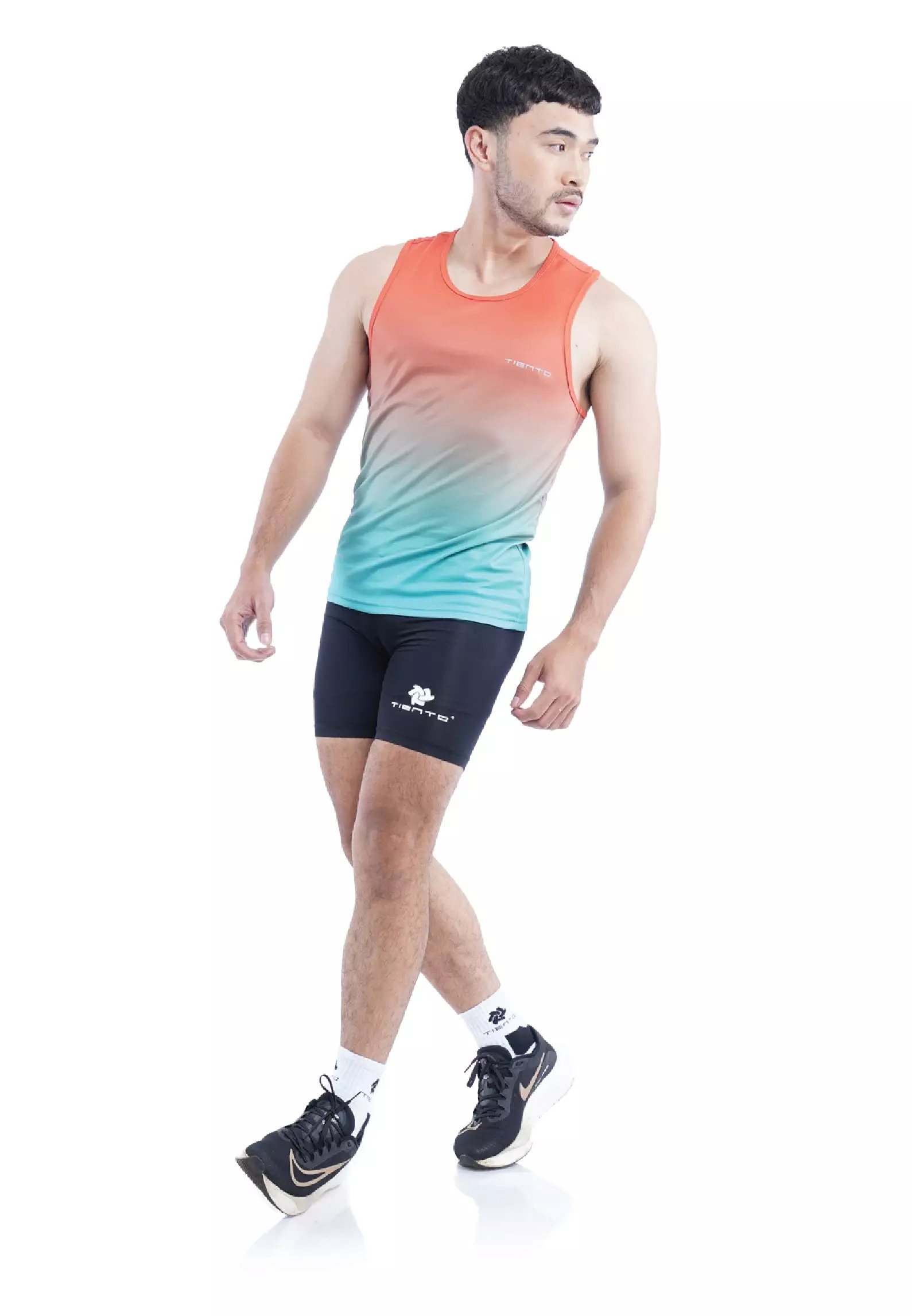 Tiento Jersey Running Baju Olahraga Lari Pria Singlet Lekbong Kaos Dryfit Xceleration Men