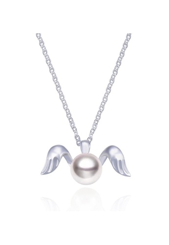 A.Excellence silver Premium Japan Akoya Sea Pearl  8.00-9.00mm Angel Wing Necklace 77CFAACF078B34GS_1