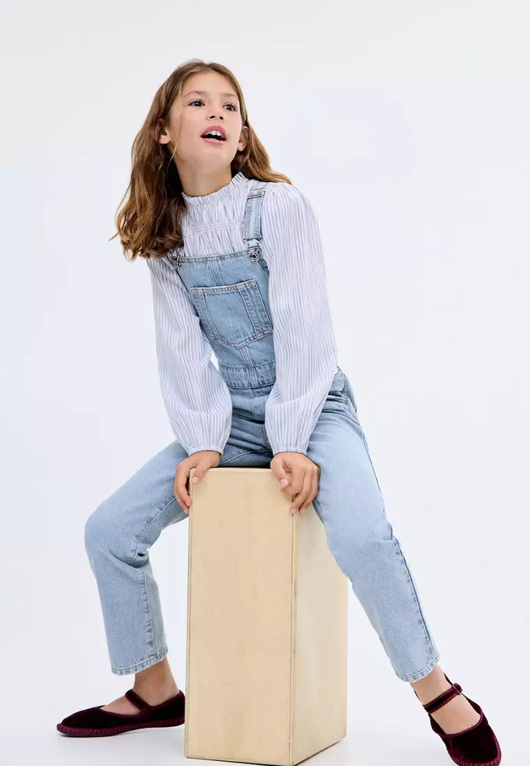 Long Denim Dungarees