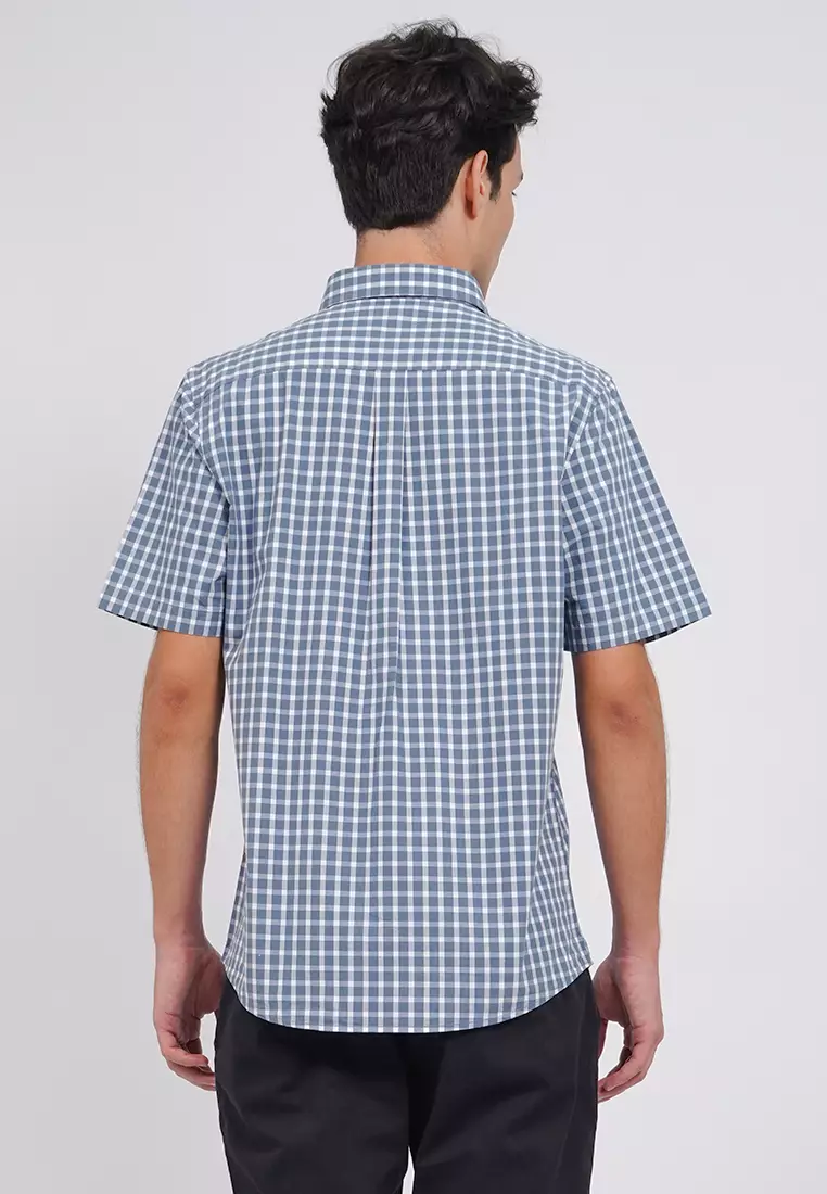 Regular Fit Short Sleeve Checks Shirt