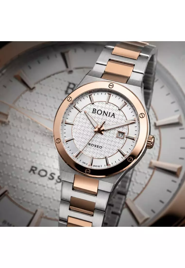 Bonia BNR192-1612 Silver Kombinasi Rosegold Cowok