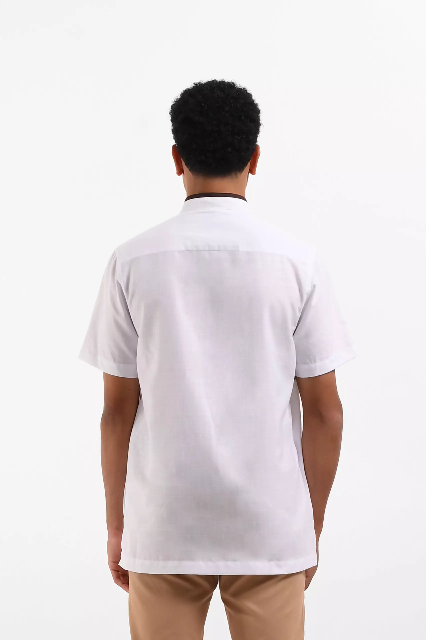 MANZONE Kemeja Koko Lengan Pendek Pria RAZZAN - GREY