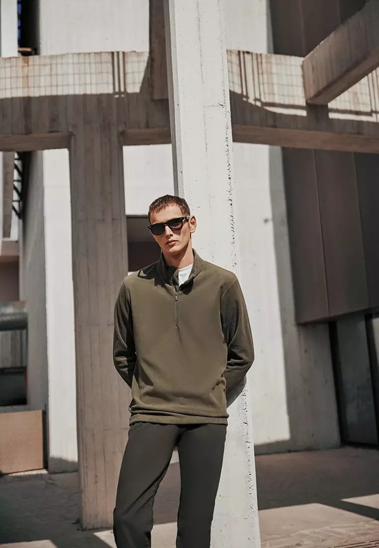 Zip Neck Polar Sweatshirt