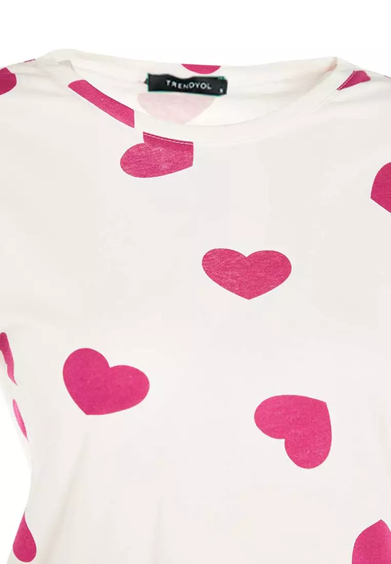 Heart Printed Pajamas Set