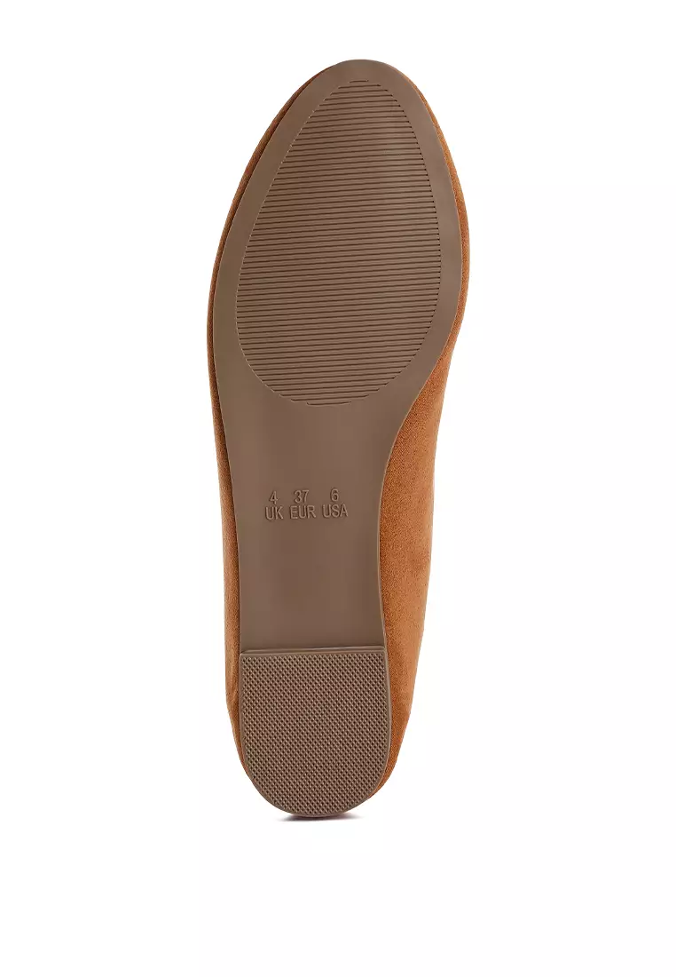 Tan Casual Flat Ballerinas