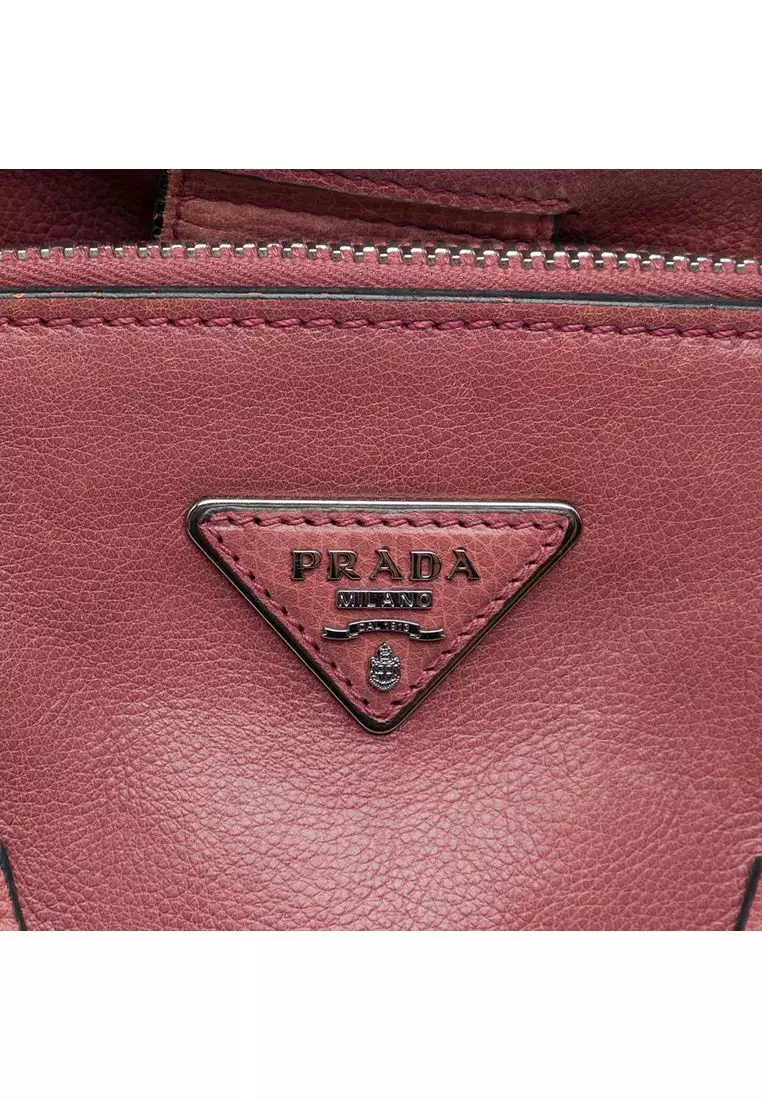 Pre-Loved Prada Glace Calf Twin Pocket Satchel