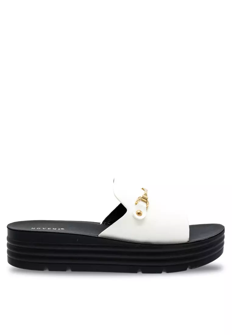 Noveni Women Faux Leather Strap Fashion Wedges - 240280100