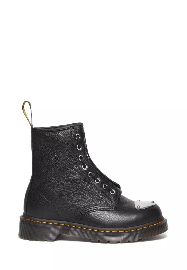 Discount on Dr. Martens  shoes - SKU: 1460 Toe Plate Lunar Leather Jungle Zip Boots