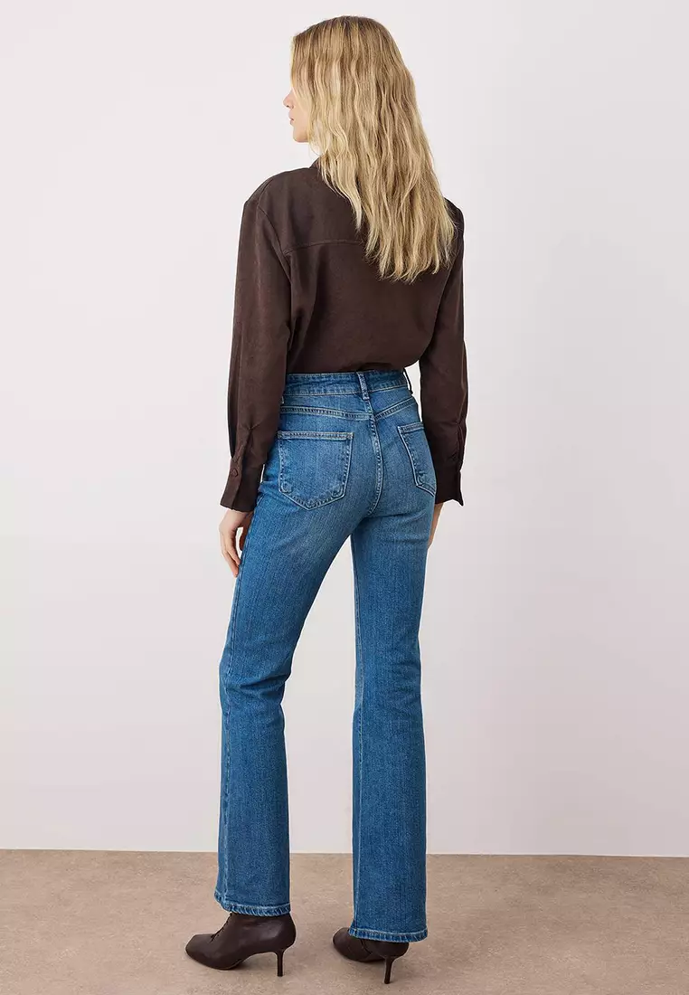 Blue*002 Super High Waist Flare Jeans