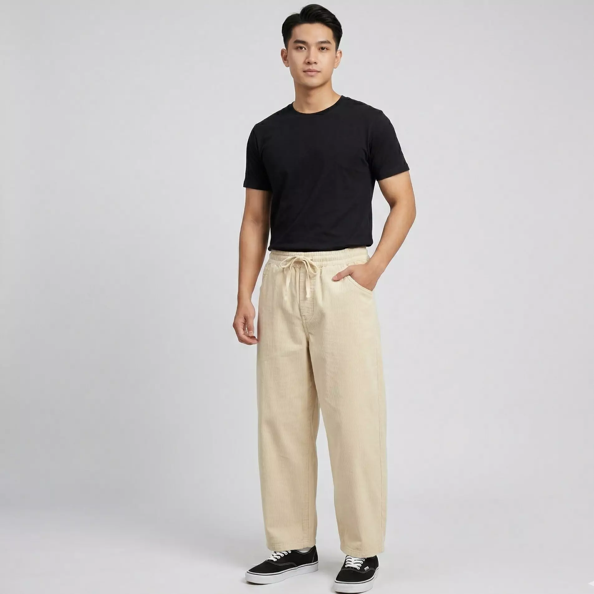 Celana Panjang Jeans Pria - Leon Relaxed Barrel Pants