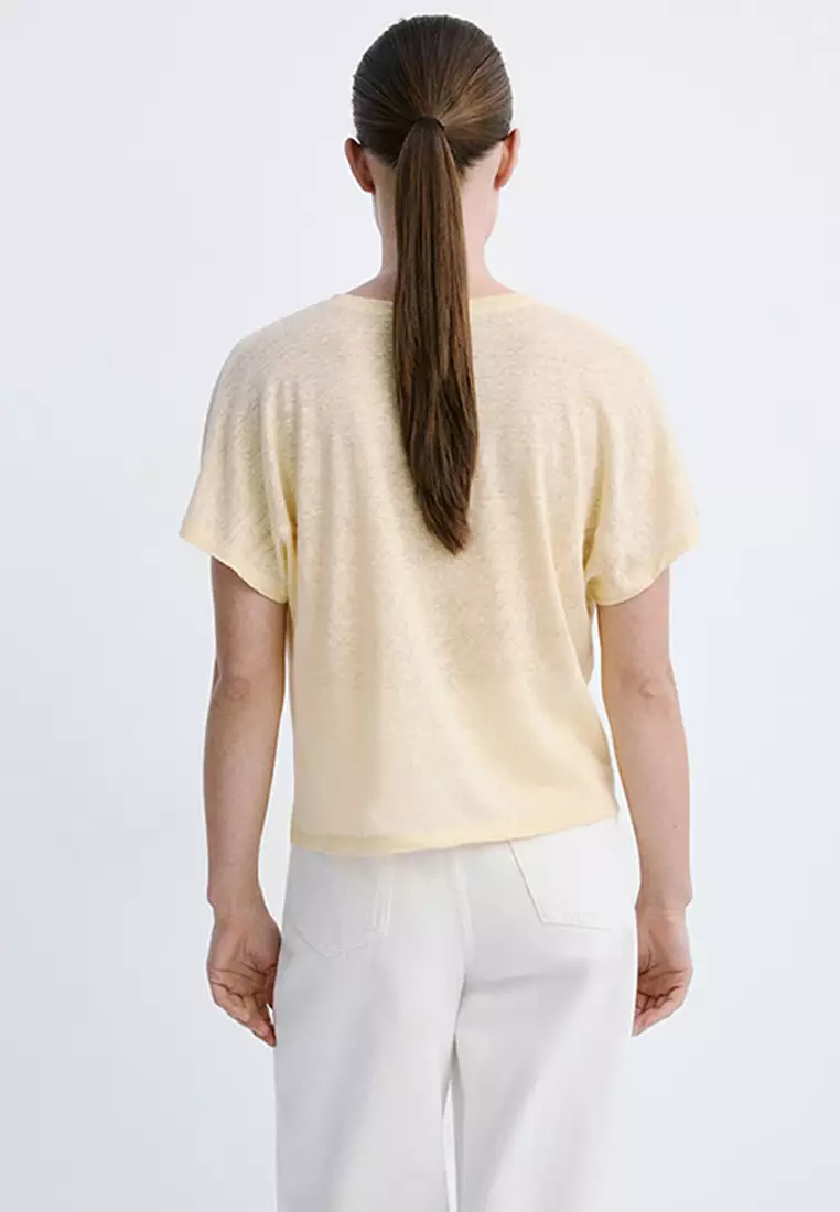 Short-Sleeved Linen T-Shirt