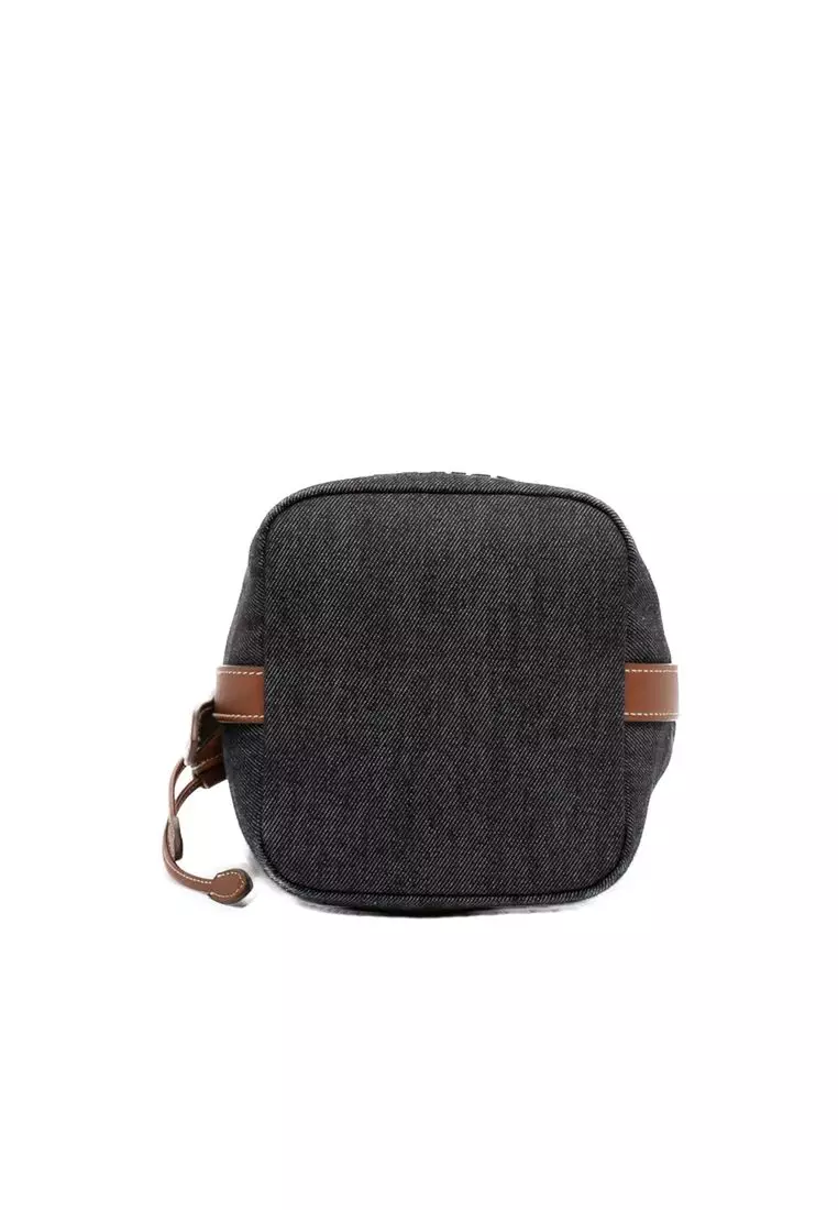 Pre-Loved Miu Miu Denim Logo Bucket Bag