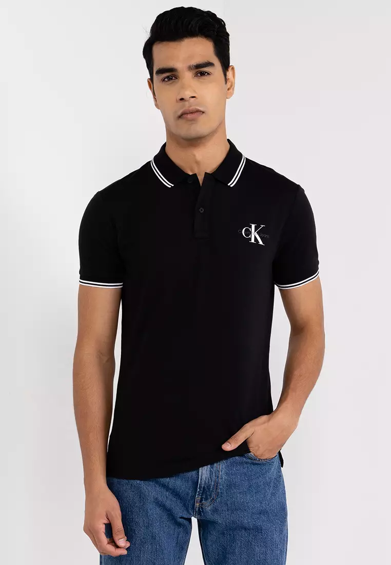 Buy Calvin Klein Slim Monogram Tip Polo Shirt - Calvin Klein Jeans 2024  Online | ZALORA Singapore