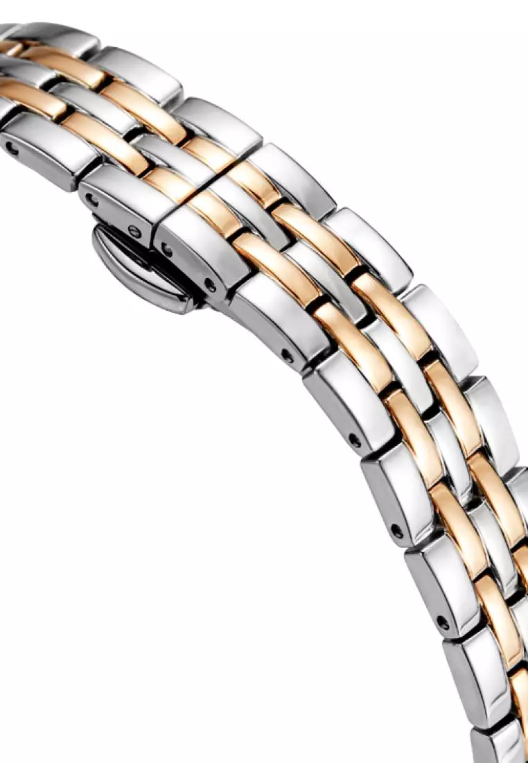 Hampton 22×28mm女士手表 優雅金色方形表殼  304不鏽鋼金屬手鏈-玫瑰金