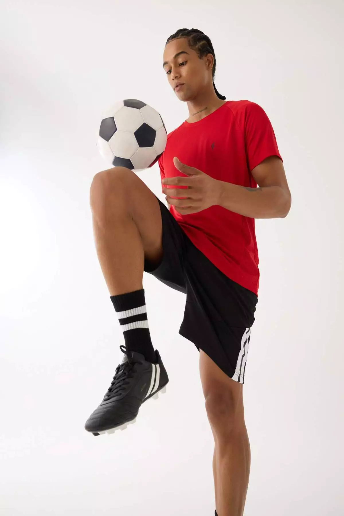 Defactofit Slim Fit Tight-Fitting Sportsman Short Leg Skuba Diver Fabric Shorts D0673Ax24Au