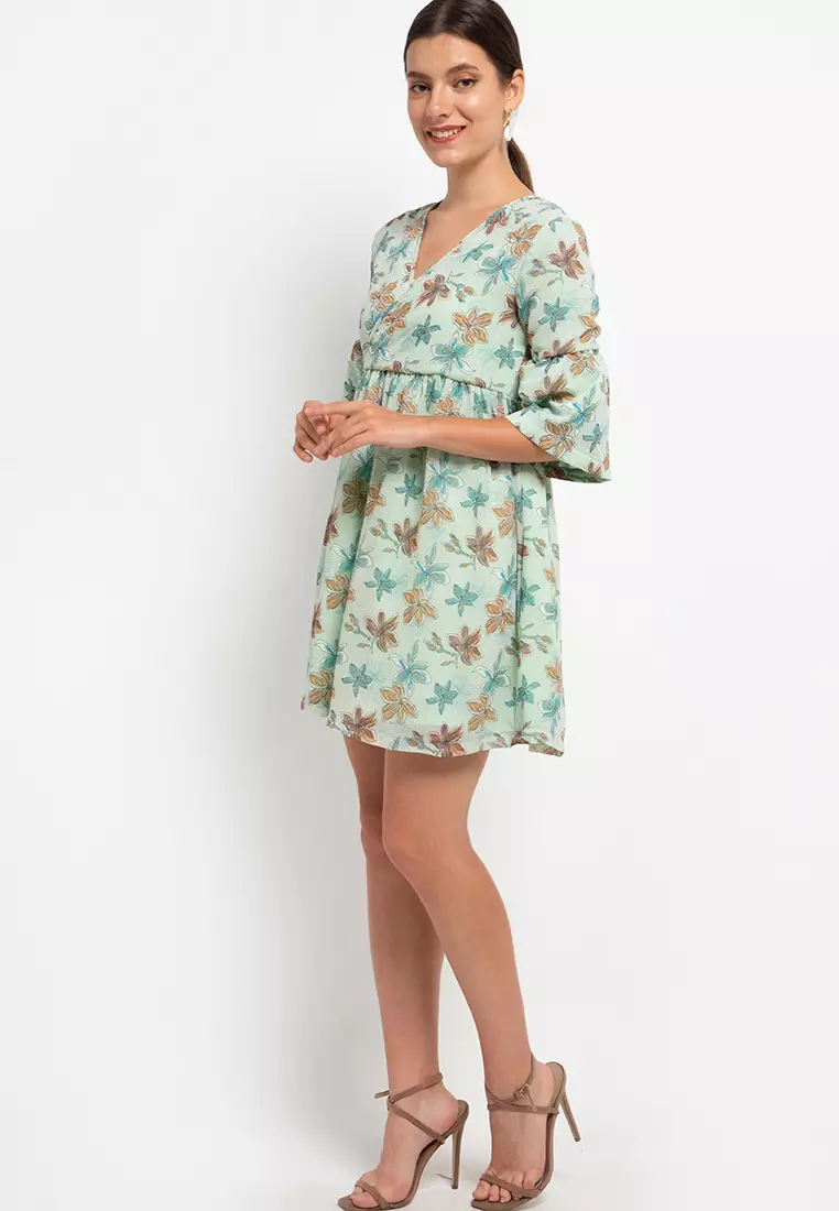 Ruffle Oversized Dress Floral