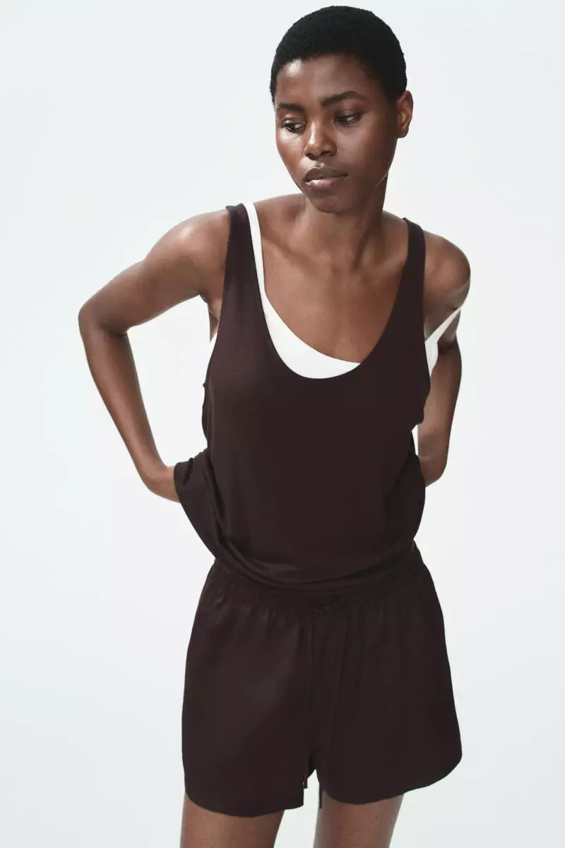 Scoop-neck vest top